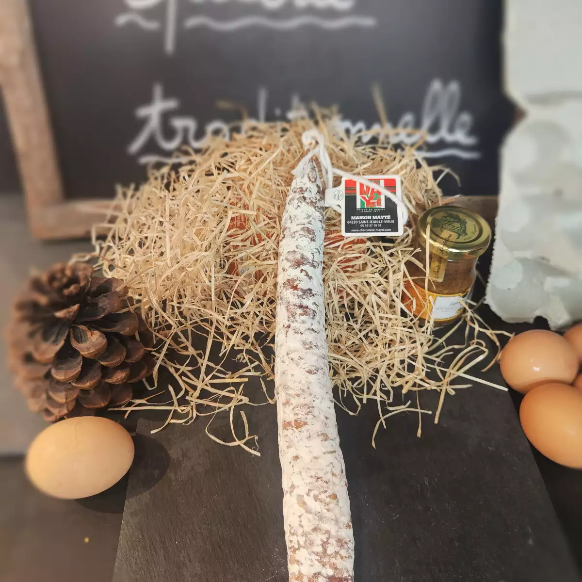 Saucisse sèche au piment d'espelette